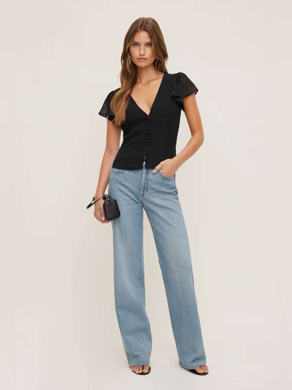 Dynamite Heidi high rise wide leg jeans size 26/2